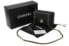 画像をギャラリービューアに読み込む, CHANEL シャネル ミニマトラッセ ショルダーバッグ 7番台 ココマーク ラムスキン ブラック ゴールド 美品 中古 54815