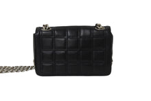 画像をギャラリービューアに読み込む, CHANEL シャネル 2.55チョコバーチェーンミニショルダーバッグ ラムスキン 6番台 ブラック シルバー金具 美品 中古 54822