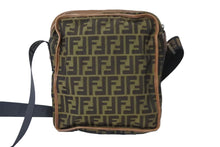 画像をギャラリービューアに読み込む, FENDI フェンディ ショルダーバッグ 7VA152 ズッカ柄 ブラウン キャンバス ゴールド金具 美品 中古 54833