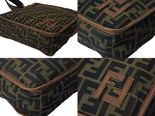 画像をギャラリービューアに読み込む, FENDI フェンディ ショルダーバッグ 7VA152 ズッカ柄 ブラウン キャンバス ゴールド金具 美品 中古 54833