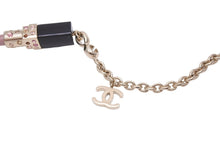 Load image into Gallery viewer, CHANEL シャネル キーチャーム ココマーク リップスティック ストーン 08A 2008年秋 ブラック ピンク ゴールド 16g 美品 中古 54847