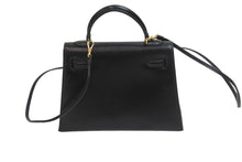 Load image into Gallery viewer, 極美品 エルメス HERMES ミニミニ ケリー 15 黒 ブラック ゴールド金具 ボックスカーフ 外縫 2WAY ショルダーバッグ 中古 54853