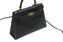 Load image into Gallery viewer, 極美品 エルメス HERMES ミニミニ ケリー 15 黒 ブラック ゴールド金具 ボックスカーフ 外縫 2WAY ショルダーバッグ 中古 54853
