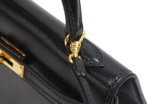 Load image into Gallery viewer, 極美品 エルメス HERMES ミニミニ ケリー 15 黒 ブラック ゴールド金具 ボックスカーフ 外縫 2WAY ショルダーバッグ 中古 54853