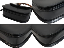 画像をギャラリービューアに読み込む, GUCCI グッチ バンブーミニ 2WAYバッグ ハンドバッグ ショルダーバッグ 000 01 0188 カーフレザー ブラック 美品 中古 54863