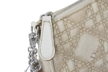 Load image into Gallery viewer, Christian Dior クリスチャンディオール ハンドバッグ ポーチ 00-LU-1018 ベージュ シルバー金具 美品 中古 54866