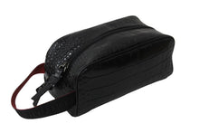 Load image into Gallery viewer, Christian Louboutin クリスチャンルブタン クラッチバッグ ブラスター クロコ ブラック レッド カーフ 1215079 美品 中古 54873