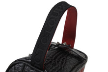 Load image into Gallery viewer, Christian Louboutin クリスチャンルブタン クラッチバッグ ブラスター クロコ ブラック レッド カーフ 1215079 美品 中古 54873