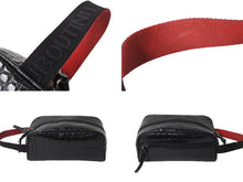 Load image into Gallery viewer, Christian Louboutin クリスチャンルブタン クラッチバッグ ブラスター クロコ ブラック レッド カーフ 1215079 美品 中古 54873