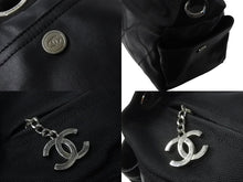 画像をギャラリービューアに読み込む, CHANEL シャネル パリビアリッツ ワンショルダーバッグ 11番台 キャンバス レザー A34205 ブラック シルバー金具 美品 中古 54879