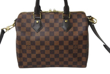 画像をギャラリービューアに読み込む, 極美品 LOUIS VUITTON ルイヴィトン ハンドバッグ N41368 スピーディバンドリエール25 ダミエ エベヌ ゴールド金具 中古 54903