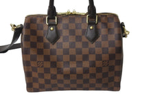 画像をギャラリービューアに読み込む, 極美品 LOUIS VUITTON ルイヴィトン ハンドバッグ N41368 スピーディバンドリエール25 ダミエ エベヌ ゴールド金具 中古 54903