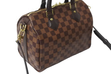 画像をギャラリービューアに読み込む, 極美品 LOUIS VUITTON ルイヴィトン ハンドバッグ N41368 スピーディバンドリエール25 ダミエ エベヌ ゴールド金具 中古 54903