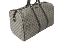 画像をギャラリービューアに読み込む, 極美品 GUCCI グッチ ボストンバッグ 206501 ベージュ GGスプリームキャンバス ゴールド金具 中古 54916