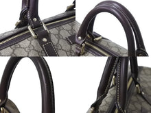 画像をギャラリービューアに読み込む, 極美品 GUCCI グッチ ボストンバッグ 206501 ベージュ GGスプリームキャンバス ゴールド金具 中古 54916