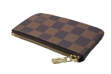 画像をギャラリービューアに読み込む, Louis Vuitton ルイヴィトン ポシェット クレ キー コインケース N62658 ダミエキャンバス ブラウン ゴールド 美品 中古 54925