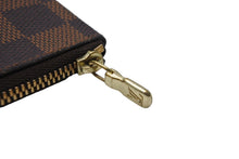 画像をギャラリービューアに読み込む, Louis Vuitton ルイヴィトン ポシェット クレ キー コインケース N62658 ダミエキャンバス ブラウン ゴールド 美品 中古 54925