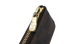 画像をギャラリービューアに読み込む, Louis Vuitton ルイヴィトン ポシェット クレ キー コインケース N62658 ダミエキャンバス ブラウン ゴールド 美品 中古 54925