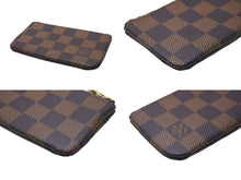 画像をギャラリービューアに読み込む, Louis Vuitton ルイヴィトン ポシェット クレ キー コインケース N62658 ダミエキャンバス ブラウン ゴールド 美品 中古 54925