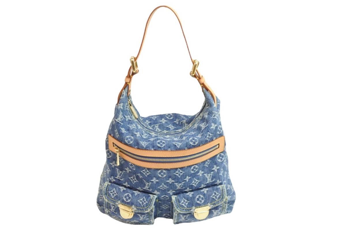 極美品 LOUIS VUITTON ルイヴィトン モノグラム デニム バギーGM