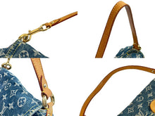 画像をギャラリービューアに読み込む, LOUIS VUITTON ルイヴィトン ミニプリーティ モノグラム デニム ブルー M95050 ゴールド金具 美品 中古 54928