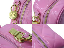 Load image into Gallery viewer, クラウディア期 CHANEL シャネル マトラッセ バニティバッグ 2WAY チェーン ショルダーバッグ パテント 美品 中古 54944