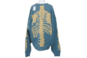 New and unused KAPITAL Capital Knit 5G Wool BONE Crew Sweater Green Wool Size 3 K2211KN131 Used 55008