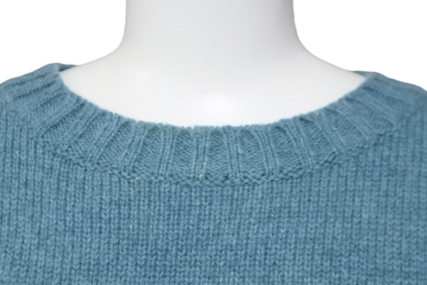 New and unused KAPITAL Capital Knit 5G Wool BONE Crew Sweater Green Wool Size 3 K2211KN131 Used 55008