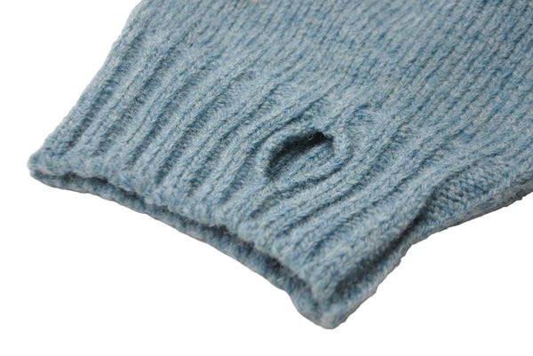 New and unused KAPITAL Capital Knit 5G Wool BONE Crew Sweater Green Wool Size 3 K2211KN131 Used 55008