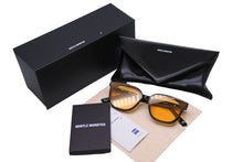 画像をギャラリービューアに読み込む, GENTLE MONSTER ジェントルモンスター サングラス メガネ 63◻︎17-149 プラスチック ブラック オレンジ シルバー 美品 中古 55024