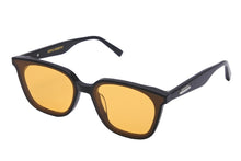画像をギャラリービューアに読み込む, GENTLE MONSTER ジェントルモンスター サングラス メガネ 63◻︎17-149 プラスチック ブラック オレンジ シルバー 美品 中古 55024