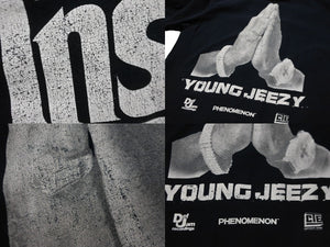PHENOMENON Short sleeve T-shirt tops young jeezy defjam cotton black white men's size L good used 55057