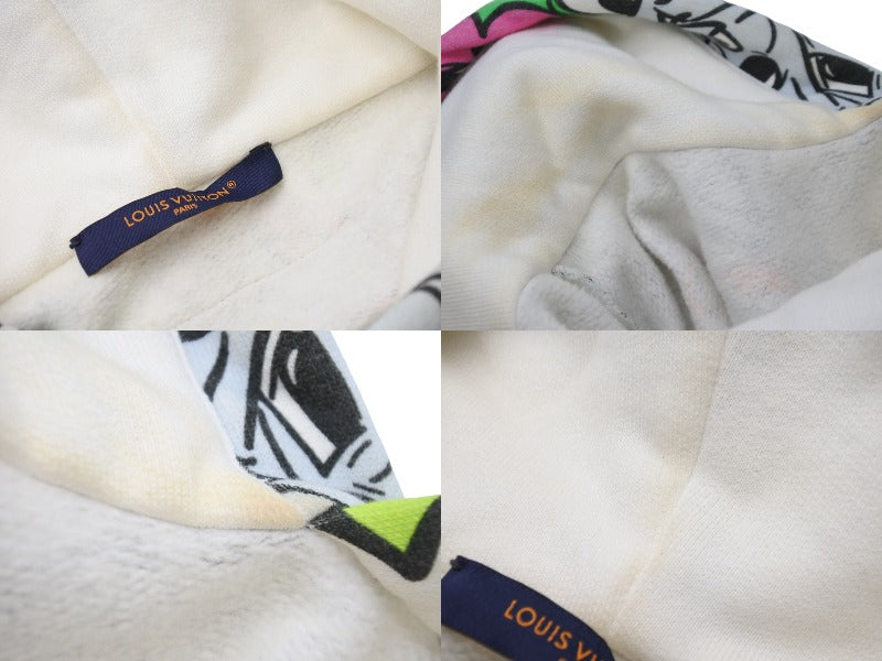 Louis Vuitton Graphic conditionment Zip Up Hoodie Parker for Japan Only  White Cotton Nylon ref.415063 - Joli Closet