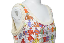 Load image into Gallery viewer, 極美品 HERMES エルメス マルジェラ期 デザイン ニット ベスト ホワイト マルチカラー トップス コットン サイズS 中古 55122