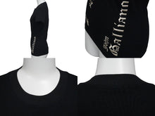 画像をギャラリービューアに読み込む, 極美品 JOHN GALLIANO ジョンガリアーノ 半袖Ｔシャツ トップス リボン刺繍 レース 3A12051197 コットン ブラック S 中古 55127