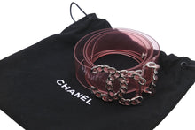 Load image into Gallery viewer, CHANEL シャネル ココマーク ベルト ビニール ピンク クリア シルバー金具 B18S 2018年 美品 中古 55146