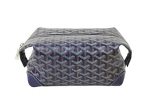 画像をギャラリービューアに読み込む, 未使用品 GOYARD ゴヤール BOEING25 ボーイング25 ポーチ クラッチバッグ セカンドバッグ PVC ネイビー シルバー金具 中古 55149