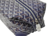 画像をギャラリービューアに読み込む, 未使用品 GOYARD ゴヤール BOEING25 ボーイング25 ポーチ クラッチバッグ セカンドバッグ PVC ネイビー シルバー金具 中古 55149
