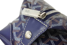 画像をギャラリービューアに読み込む, 未使用品 GOYARD ゴヤール BOEING25 ボーイング25 ポーチ クラッチバッグ セカンドバッグ PVC ネイビー シルバー金具 中古 55149