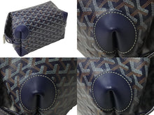画像をギャラリービューアに読み込む, 未使用品 GOYARD ゴヤール BOEING25 ボーイング25 ポーチ クラッチバッグ セカンドバッグ PVC ネイビー シルバー金具 中古 55149