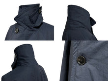Load image into Gallery viewer, 新品未使用 HERMES エルメス コート ジャケット PT9608 中綿 ネイビー ナイロン コットン シルバー金具 サイズ50 中古 55155