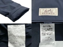 Load image into Gallery viewer, 新品未使用 HERMES エルメス コート ジャケット PT9608 中綿 ネイビー ナイロン コットン シルバー金具 サイズ50 中古 55155