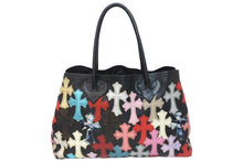 画像をギャラリービューアに読み込む, CHROME HEARTS クロムハーツ セメタリートートバッグ マルチカラー クロスパッチ TOTE W SNP ハンドバッグ 美品 中古 55194