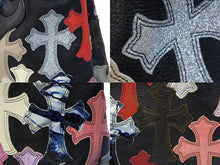 画像をギャラリービューアに読み込む, CHROME HEARTS クロムハーツ セメタリートートバッグ マルチカラー クロスパッチ TOTE W SNP ハンドバッグ 美品 中古 55194