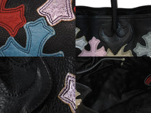 画像をギャラリービューアに読み込む, CHROME HEARTS クロムハーツ セメタリートートバッグ マルチカラー クロスパッチ TOTE W SNP ハンドバッグ 美品 中古 55194
