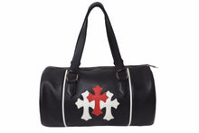 画像をギャラリービューアに読み込む, CHROME HEARTS DOMINO CRS PATCH DAFFLE BAG ドミノ クロスパッチ ダッフルバッグ ブラック 中古 55205
