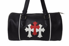 画像をギャラリービューアに読み込む, CHROME HEARTS DOMINO CRS PATCH DAFFLE BAG ドミノ クロスパッチ ダッフルバッグ ブラック 中古 55205