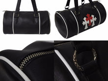 画像をギャラリービューアに読み込む, CHROME HEARTS DOMINO CRS PATCH DAFFLE BAG ドミノ クロスパッチ ダッフルバッグ ブラック 中古 55205