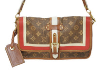 Load image into Gallery viewer, LOUIS VUITTON ルイ ヴィトン ショルダーバッグ ポルテレイユール モノグラムティセ M56387 ゴールド金具 美品 中古 55226