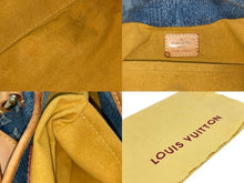画像をギャラリービューアに読み込む, LouisVuitton ルイヴィトン プリーティ ハンドバッグ M95020 モノグラムデニム レザー ブルー ブラウン ゴールド 中古 55232